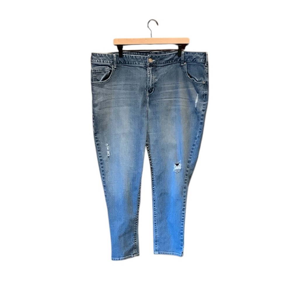 Lane Bryant women’s denim jeans Skinny GeniusFit distressed size 24 average